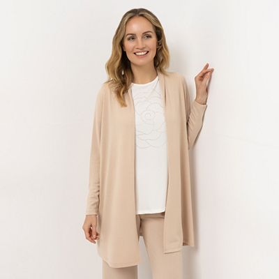 Thumbnail - KIM & CO. Longcardigan, Langarm Soft Touch Jersey lange Seitenschlitze figurumspielend