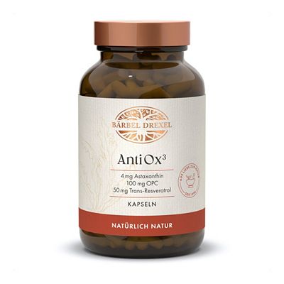 Thumbnail - BÄRBEL DREXEL Anti-Ox³ Kapseln mit Astaxanthin, OPC & Trans-Resveratrol 90 Stück für 90 Tage