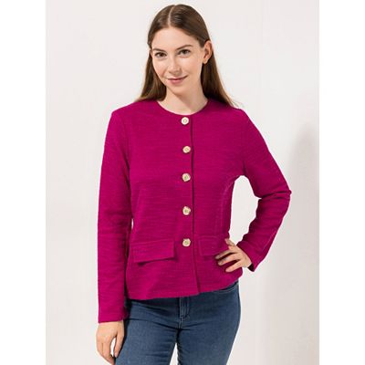 Thumbnail - KIM & CO. Jacke, Langarm Boucle Jersey goldfarbene Knöpfe figurumspielend