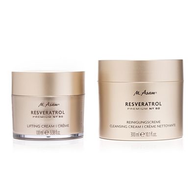 M.ASAM® Resveratrol NT50 Lifting Cream 100ml, Reinigungscreme 300ml
