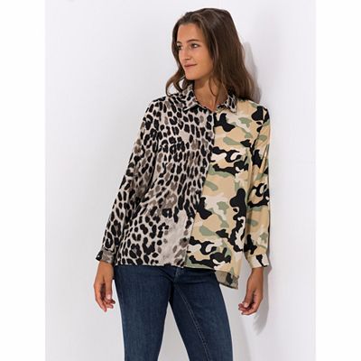Thumbnail - DINE 'N' DANCE Bluse, 1/1-Arm Kragen Logoknöpfe leger weit