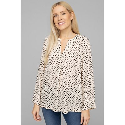 Thumbnail - EVA LUTZ Longbluse, 1/1-Arm Raffung Logo-Plättchen leger weit