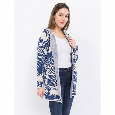 DINE 'N' DANCE Longcardigan, 1/1-Arm offene Front Jacquard-Strick figurumspielend
