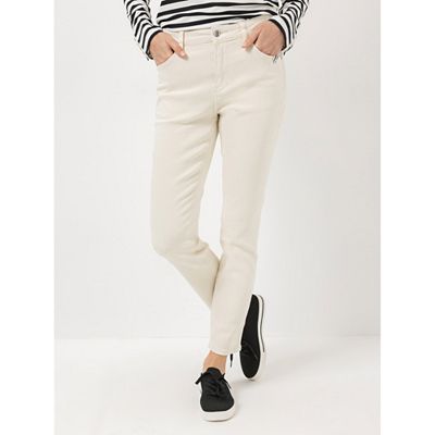 STRANDFEIN Hose knöchellang Logo-Stickerei schmales Bein