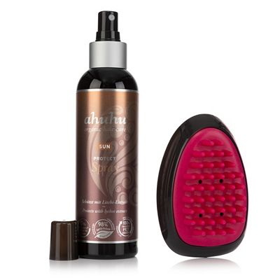 ahuhu organic hair care Sun Protect Spray 200ml & Energizing Brush