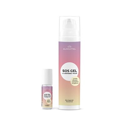 Thumbnail - ALMIVITAL SOS Gel mit Defensil®-PLUS beruhigender Schutz 200ml & 10ml Roll On