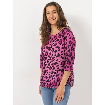 ANNI FOR FRIENDS Bluse Alexandra 3/4 Arm Allover-Druck figurumspielend