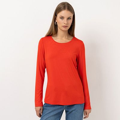 STEFFEN SCHRAUT Shirt 1/1-Arm Logo-Print mit ECOVERO Viskose figurumspielend