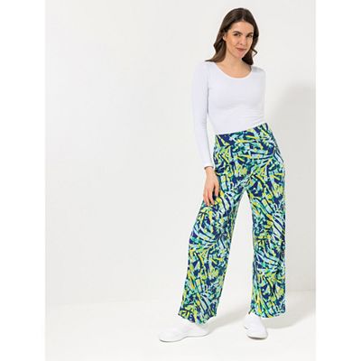 KIM & CO. Hose, 1/1-Länge Brazil Knit Jersey Rundumdehnbund weites Bein