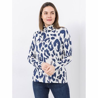 DINE 'N' DANCE Shirt, 1/1-Arm Rollkragen allover Druck figurumspielend