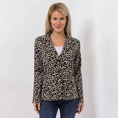 Thumbnail - EVA LUTZ Jerseyblazer Knopfleiste Jacquard-Muster figurumspielend