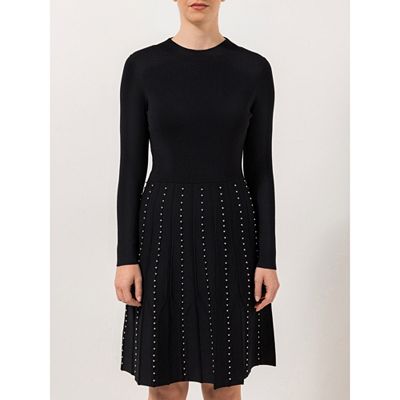 STEFFEN SCHRAUT Kleid, 1/1-Arm Stehkragen Ziernieten figurbetont