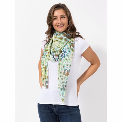 KIM & CO. Chiffon-Schal Allover bedruckt Einheitsgrösse 110x110cm