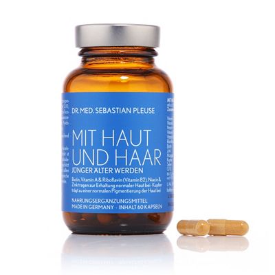 Dr. med. Sebastian Pleuse Mit Haut und Haar mit Coenzym Q10 60 Kapseln, 30 Tage