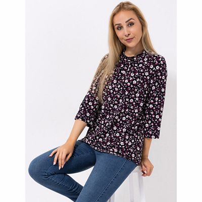 Thumbnail - KIM & CO. Shirt, 3/4-Arm Brazil Knit Jersey Stehkragen figurumspielend