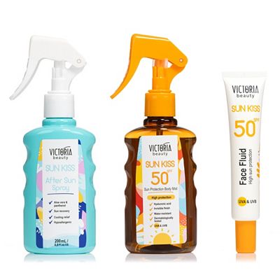 Thumbnail - Victoria Beauty Sun Kiss Face Fluid 40ml Körper Spray 200ml After Sun Spray 200ml