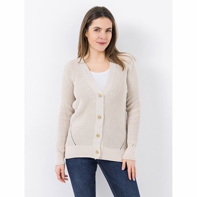 Thumbnail - DINE 'N' DANCE Cardigan, 1/1-Arm Knopfleiste Glanzgarn figurumspielend