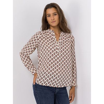 Thumbnail - EVA LUTZ Bluse Lilly Knopfleiste Strass-Detail leger weit