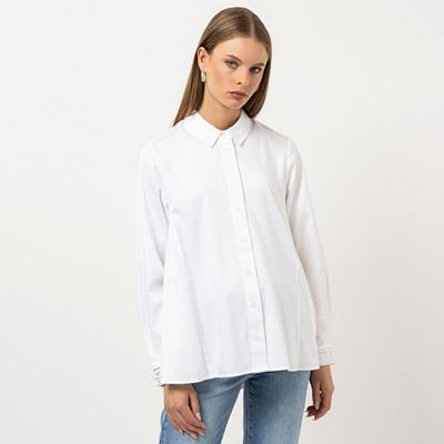 STEFFEN SCHRAUT Bluse Hemdkragen Strassdetails leger weit