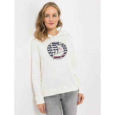 STRANDFEIN Sweatshirt mit Kapuze Logo-Applikation OEKO-TEX®