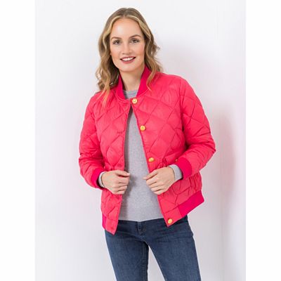 ANNI FOR FRIENDS Steppjacke Schmuckknöpfe aufgesetzte Taschen figurumspielend