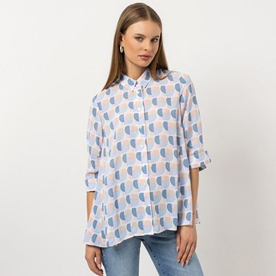 Thumbnail - STEFFEN SCHRAUT Bluse Capri 3/4-Arm geraffter Ärmel leger weit