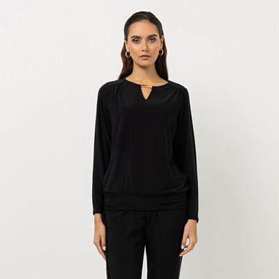 STEFFEN SCHRAUT Shirt, 1/1 Arm Raffungen Schmuckdetail figurumspielend