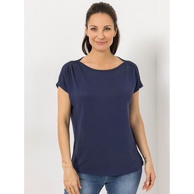 Thumbnail - STEFFEN SCHRAUT Shirt, 1/2-Arm U-Boot-Ausschnitt mit ECOVERO Viskose leger weit
