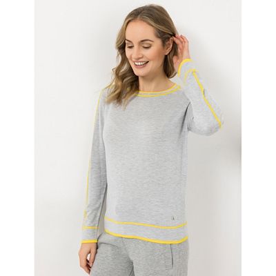 Thumbnail - STRANDFEIN Pullover Rundhalsausschnitt Kontrastdetails figurumspielend