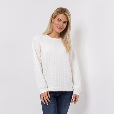 Thumbnail - EVA LUTZ Sweatshirt Rundhalsausschnitt 3D-Effekt leger weit