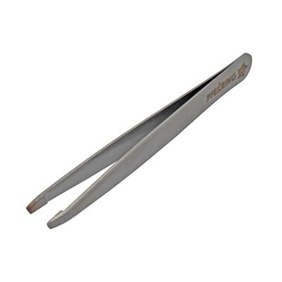 PFEILRING Pinzette mit schräger Spitze, rostfrei, mattiert 9,7cm
