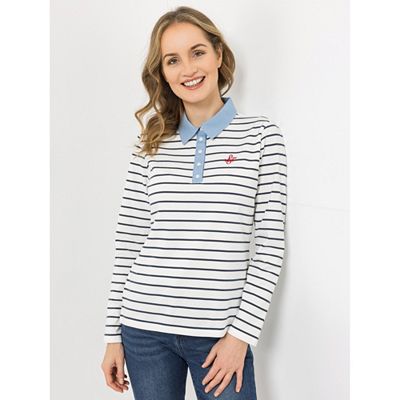 Thumbnail - STRANDFEIN Poloshirt, 1/1-Arm Chambray Polokragen OEKO-TEX® Logostickerei