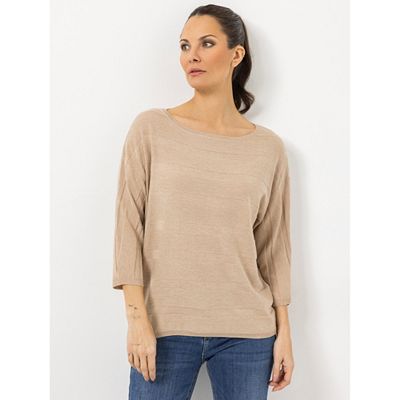 Thumbnail - STEFFEN SCHRAUT Pullover Rundhalsausschnitt Streifenstrick leger weit - Oversize