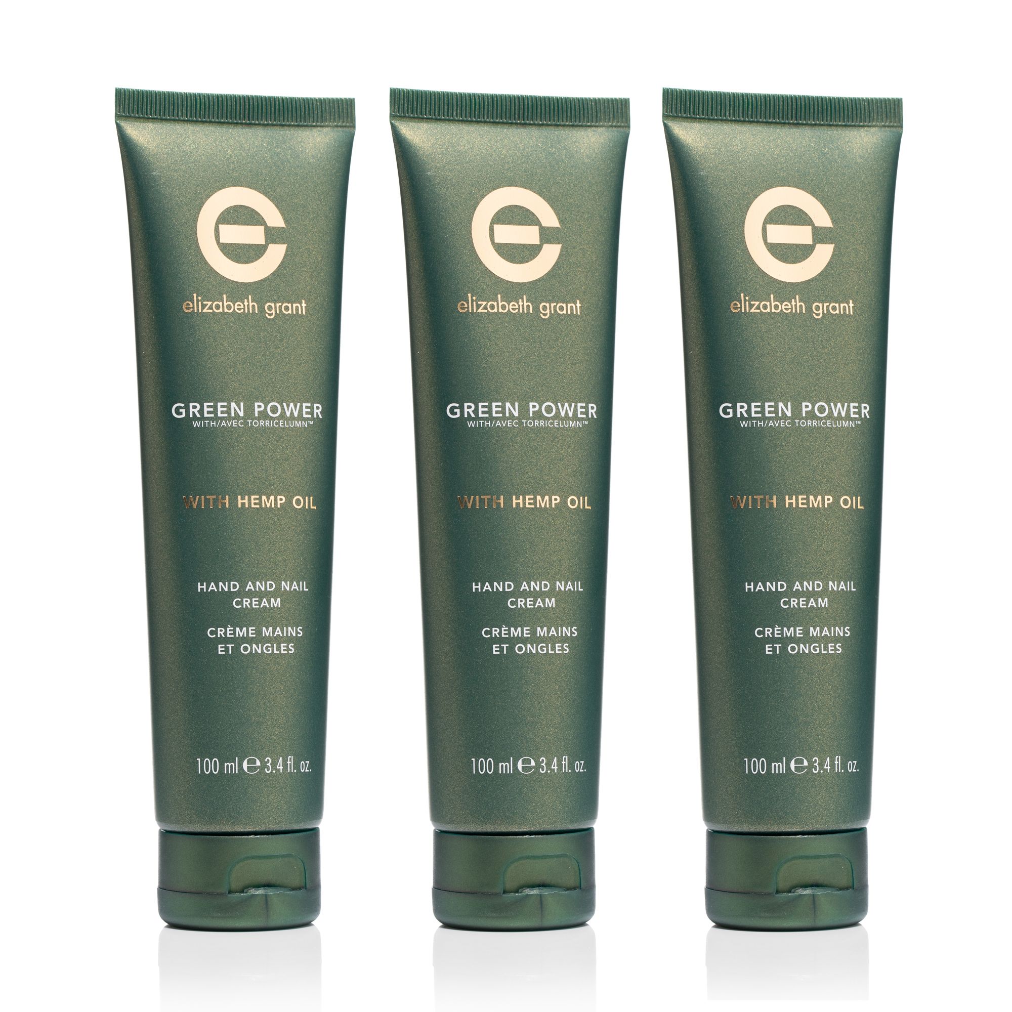 ELIZABETH GRANT Green Power & Hemp Oil Handcreme 3x 100ml QVC.de