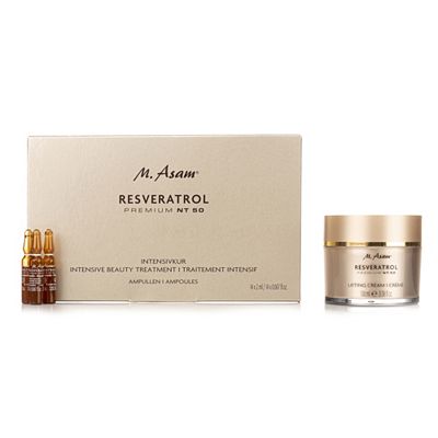 M.ASAM® Resveratrol NT50 Lifting Creme 100ml Intensivkur Ampullen 14x 2ml