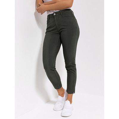 EVA LUTZ Hose, knöchellang 5-pocket-Form elastisches Material schmales Bein