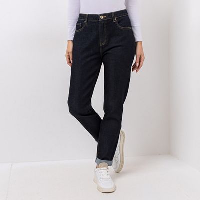 DINE 'N' DANCE Jeanshose 5-Pocket Style Umschlag Boyfriend Style