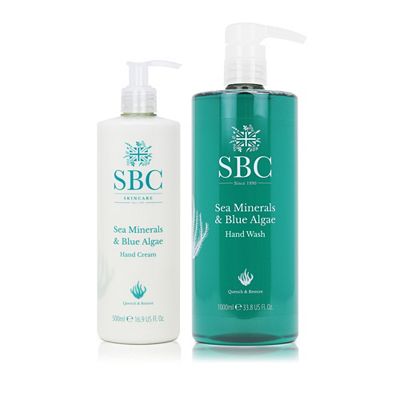 SBC Sea Minerals & Blue Algae Hand Wash 1l, Hand Cream 500ml