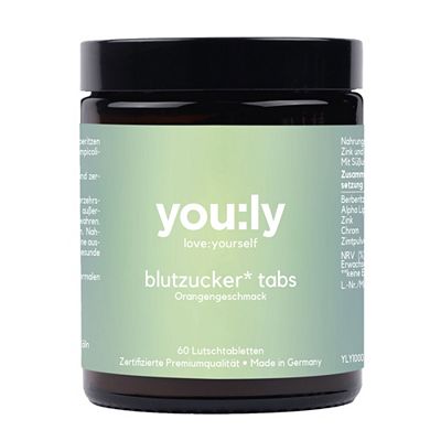 Thumbnail - you:ly Blutzucker Tabs mit Berberitzen Frucht- pulver und Chrom 60 Lutschtabletten