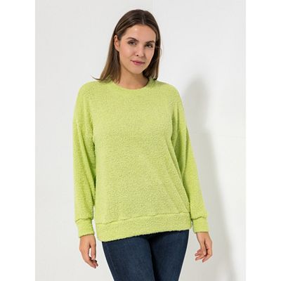 KIM & CO. Shirt, Langarm Boucle Jersey Bündchen figurumspielend