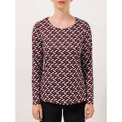 STEFFEN SCHRAUT Shirt Lissabon Rundhalsausschnitt Allover-Druck figurumspielend