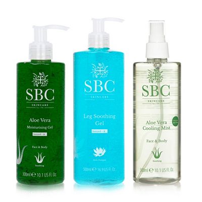 SBC Aloe Vera Moisturising Gel & Spray je 300ml,Leg Soothing Gel 500ml