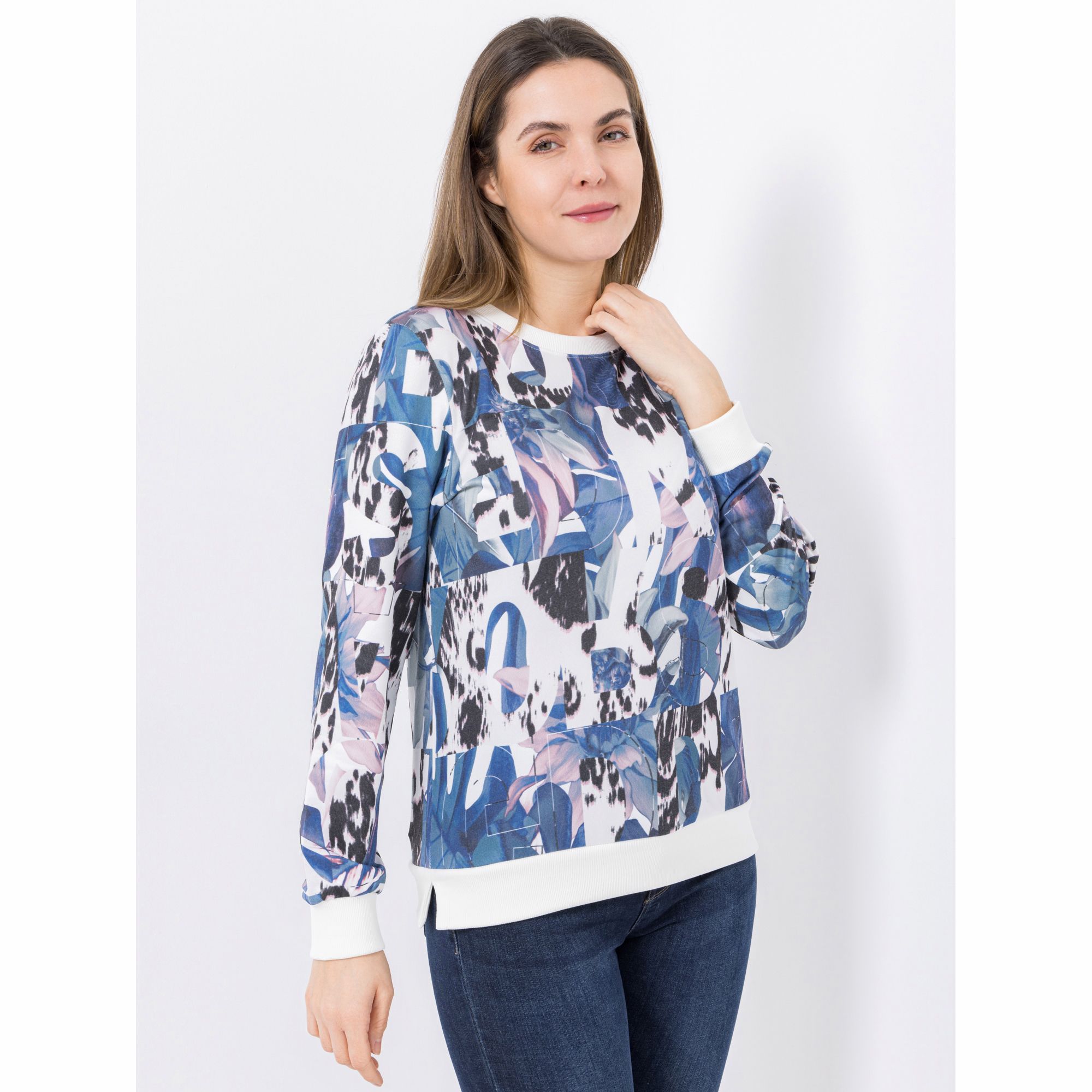 DINE 'N' DANCE Sweatshirt, 1/1-Arm Rundhalsausschnitt bedruckt figurumspielend