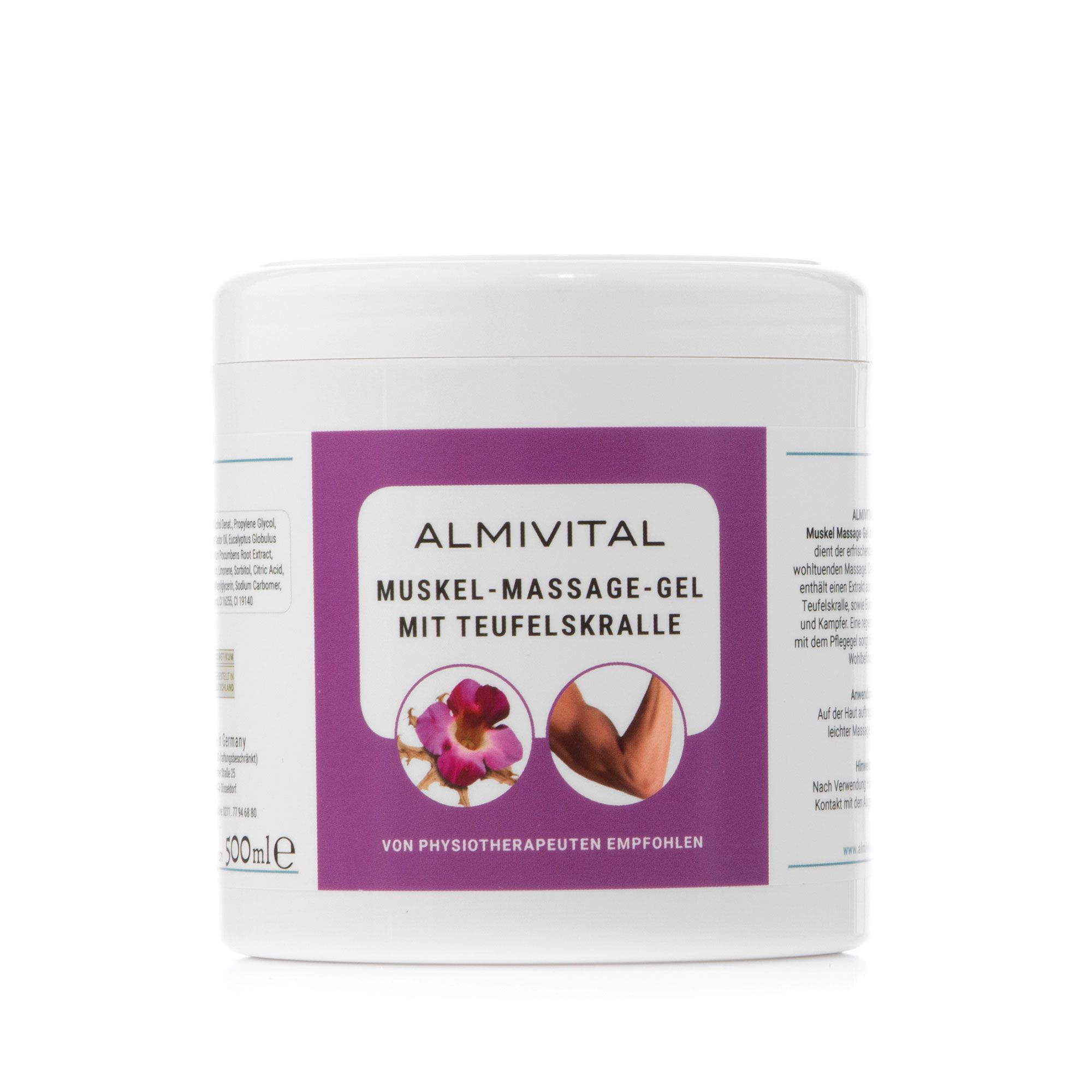 ALMIVITAL Muskel-Massage-Gel mit Teufelskralle & Kampher 500ml