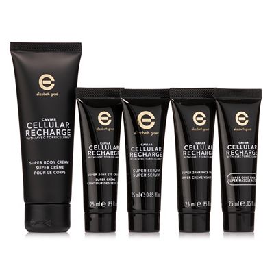 ELIZABETH GRANT Discover Caviar 24HCreme,Maske, Augencreme,Serum, Bodycream 5tlg.