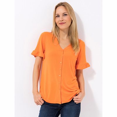 KIM & CO. Shirt, 1/2-Arm Brazil Knit Jersey Schmuckknöpfe figurumspielend