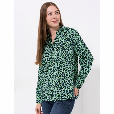 EVA LUTZ Bluse Lotte Knopfleiste Manschetten leger weit