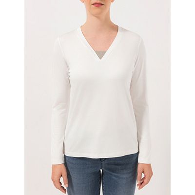 STEFFEN SCHRAUT Shirt V-Ausschnitt Ziereinsatz figurumspielend