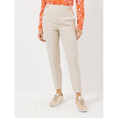 STEFFEN SCHRAUT Hose knöchellang Knopf-Detail konischer Beinverlauf