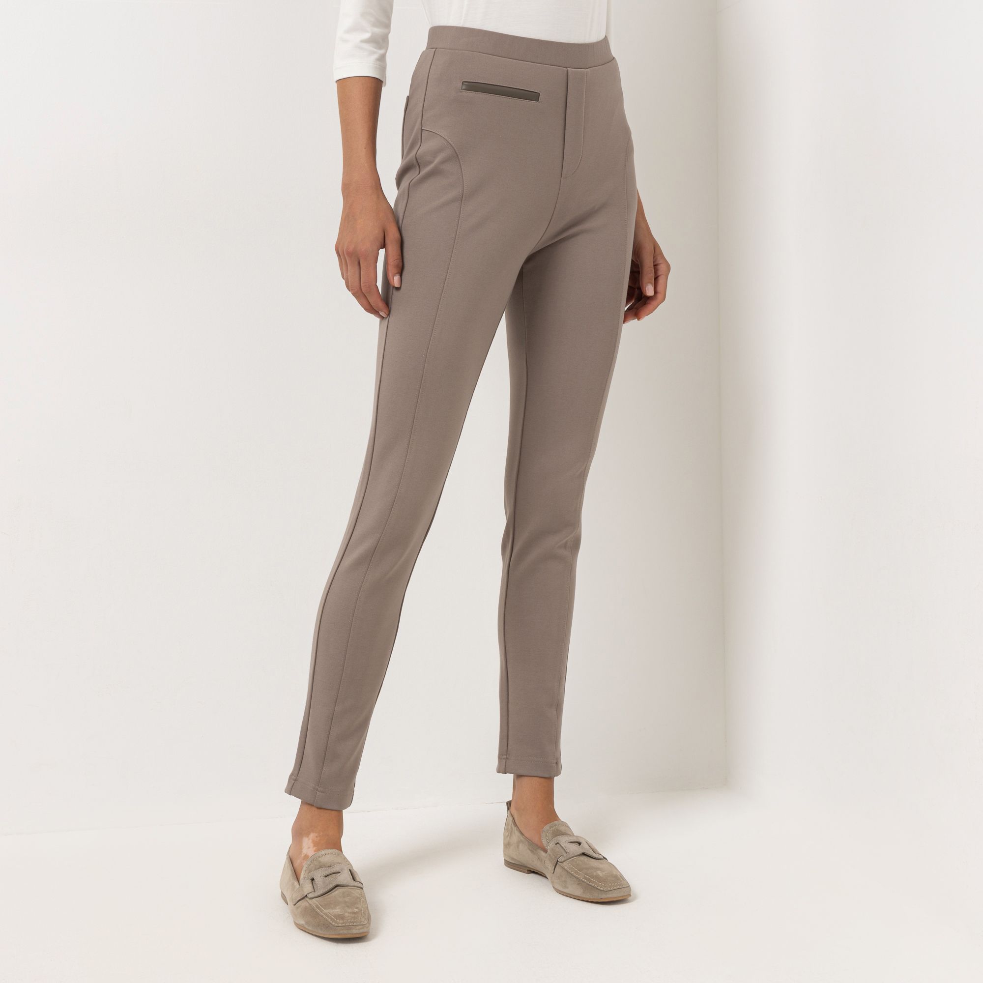 STEFFEN SCHRAUT Jeggings Rundumdehnbund PU-Detail schmales Bein